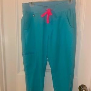 Fig’s Neon Blue Zamora Jogger Scrubs